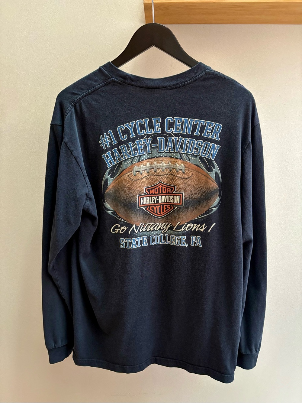 Harley Davidson VTG Y2K Penn State Nittany Lions longsleeve shirt L